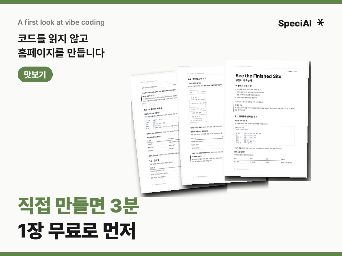 전문직 바이브 코딩 — 맛보기